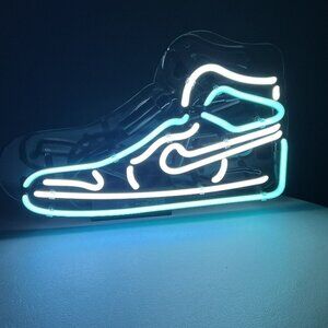 Neon Light Sneaker Tennis Shoe Light Athletic Boys Room Man Cave Decor